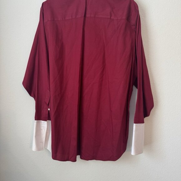 Donald J Trump Signature Collection Men's 16 Dress Shirt Red White Collar & Cuff - Picture 2 of 8